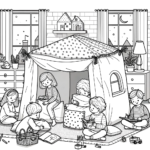 Children Building and Playing in Pillow Fort