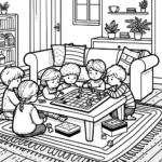 Children Playing A Board Game